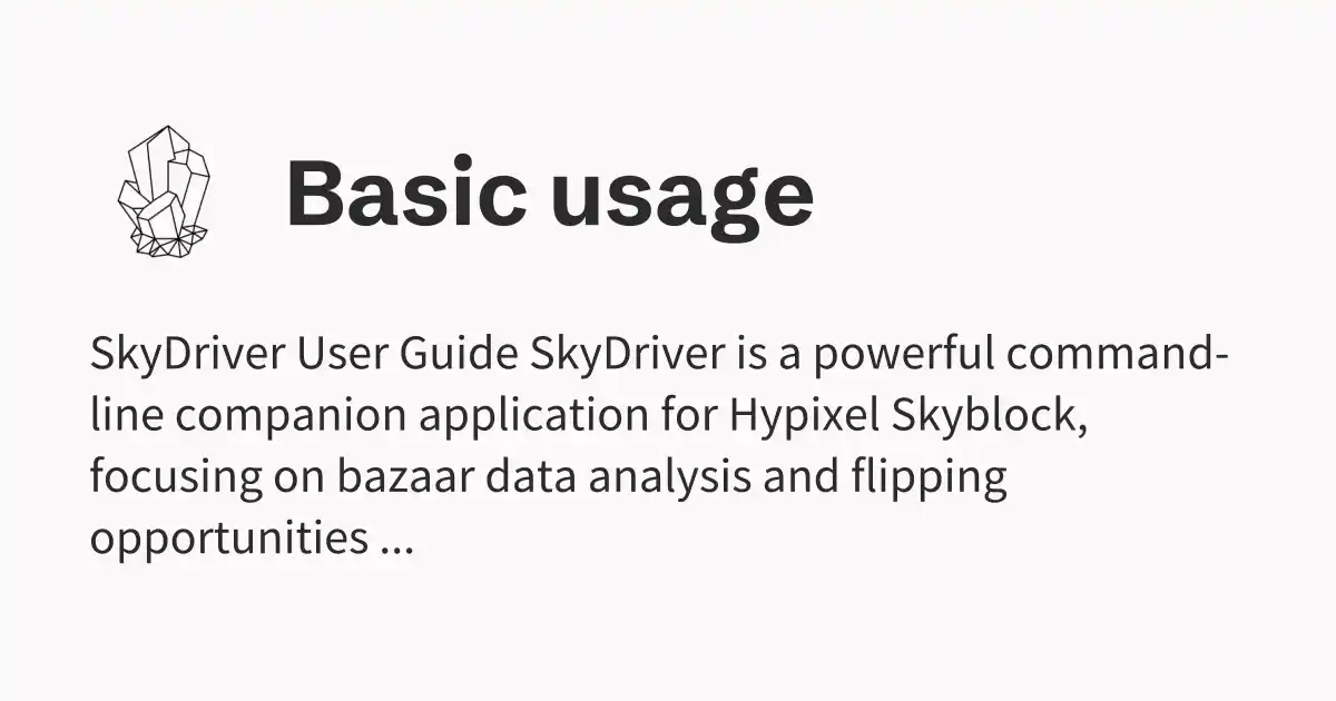Basic usage
